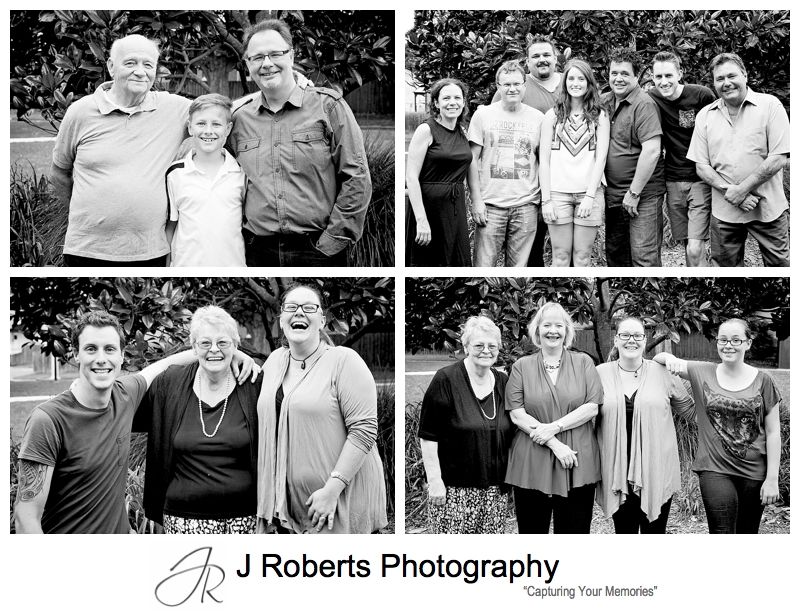 Extended Family Portrait Photography Sydney Family Christmas Celebrations Fun with 4 generations Dulwich Hill